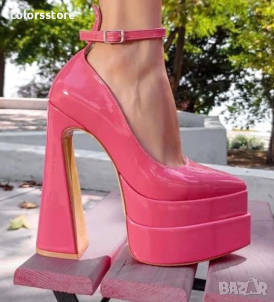 Обувки на ток - корал лак - VT2, снимка 1