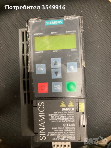 Честотен регулатор(инвертор) Siemens 7.5кW/400в, снимка 1