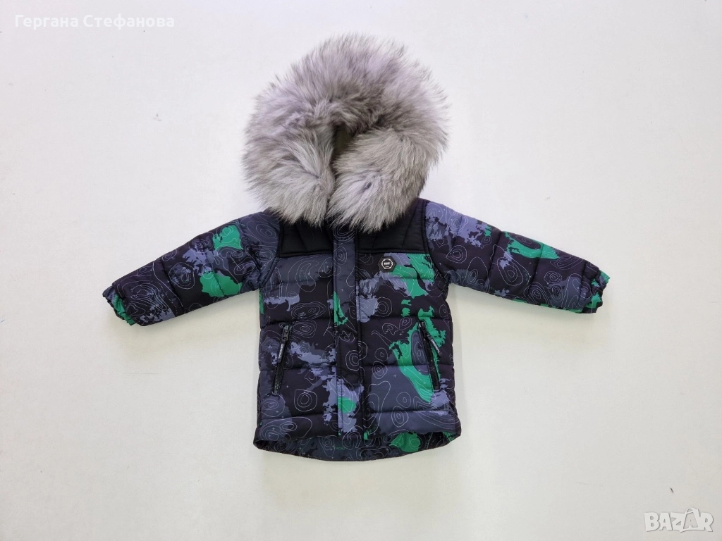Нов модел!! Зимно яке с естествен пух  Фирма Деги Размери-86,92,98,104,110,116 Цена-80 лв, снимка 1