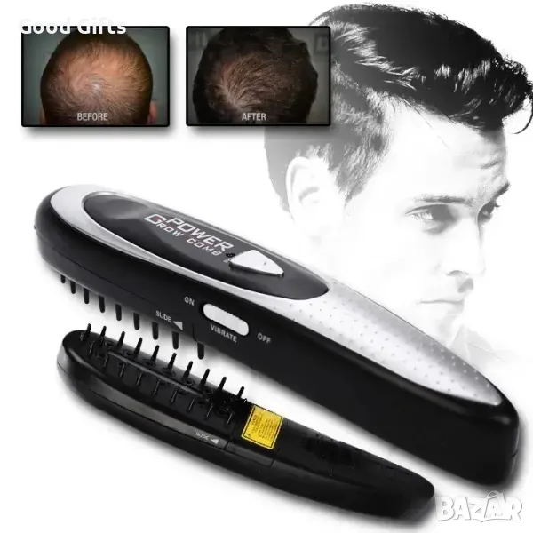 Лазерна четка за стимулиране растежа на коса и брада Power Grow Comb, снимка 1
