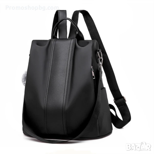 ПРЕОЦЕНЕНА! Дамска раница Aschley, еко кожа, черна, снимка 1