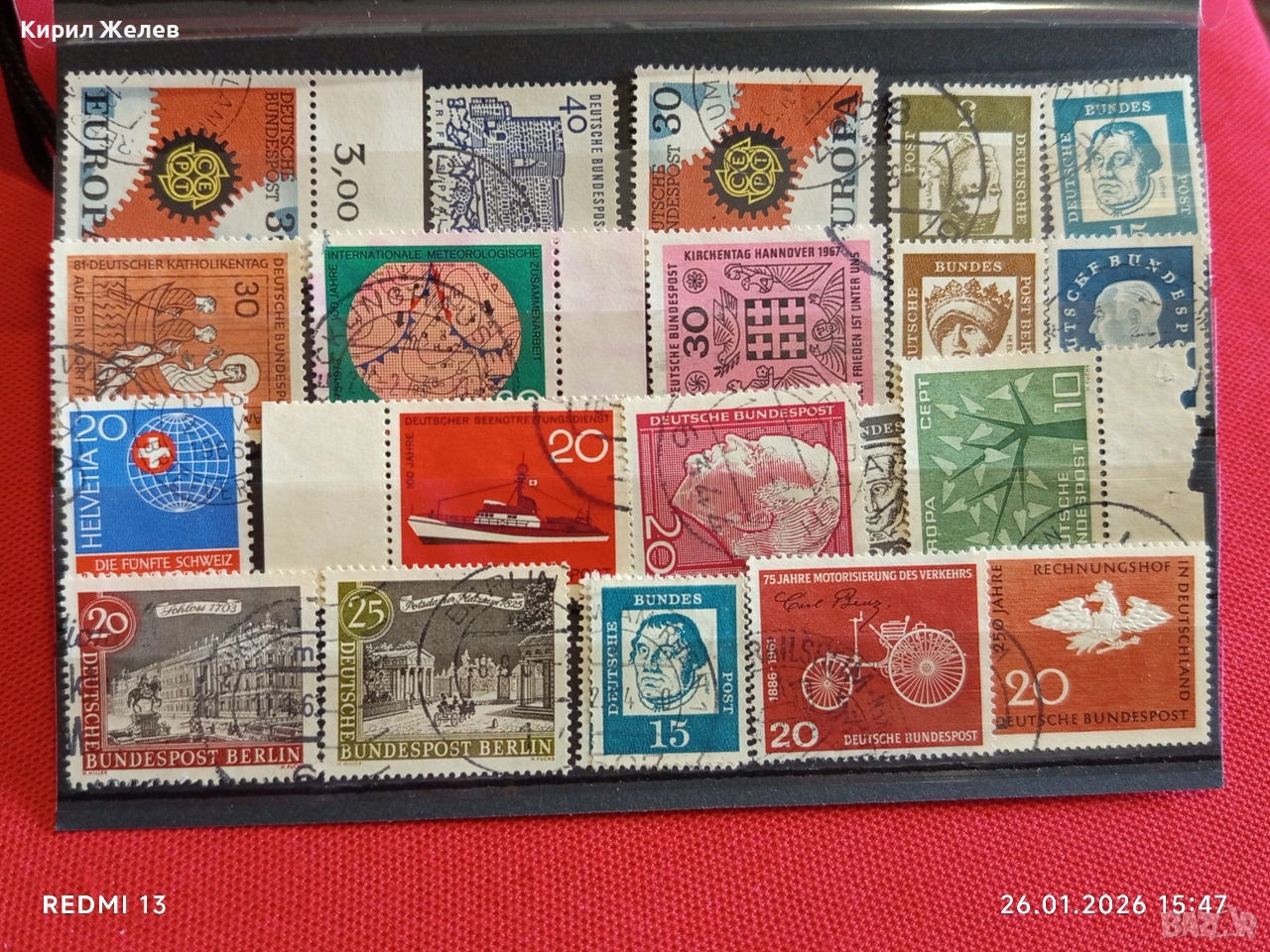 Стари пощенски марки от цял свят смесени ШВЕЙЦАРИЯ,ГДР за КОЛЕКЦИЯ ДЕКОРАЦИЯ 51605, снимка 1