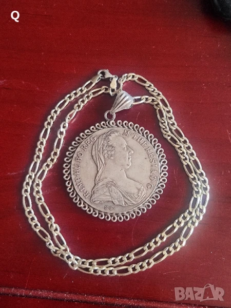 сребърен медальон 1 телер, снимка 1