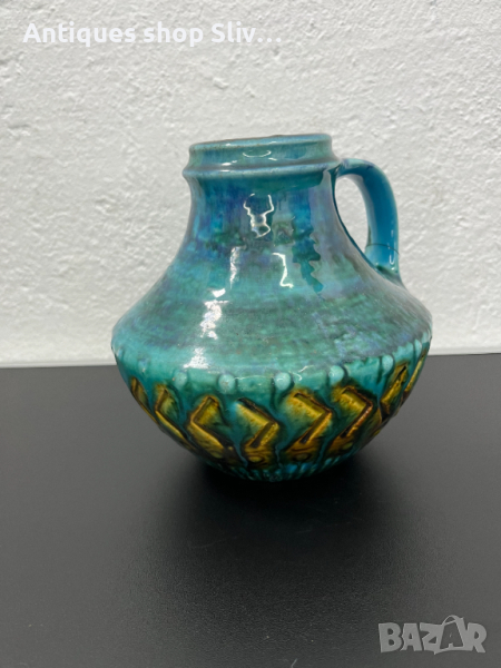 Западногерманска керамична ваза с емайл. №5233, снимка 1