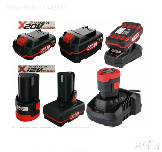 Зарядни и батерии parkside x12team x20team , снимка 1