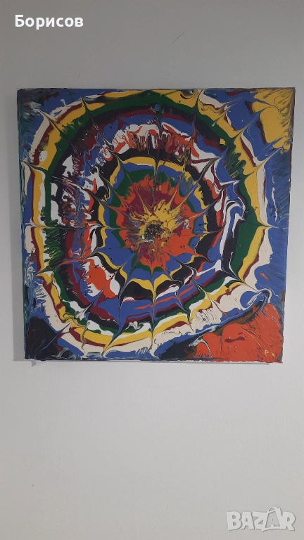 Абстрактна картина с орнаменти, снимка 1