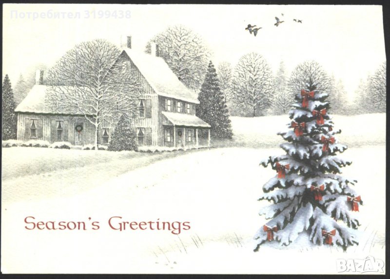 Картичка Поздравления за сезона и Нова Година от САЩ, снимка 1