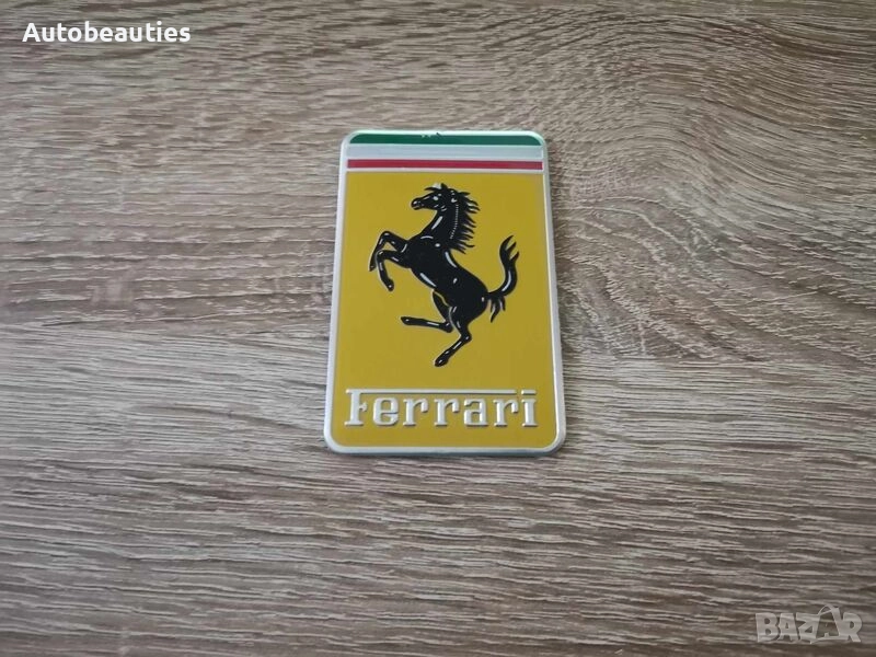 правоъгълна емблема Ferrari малък размер, снимка 1