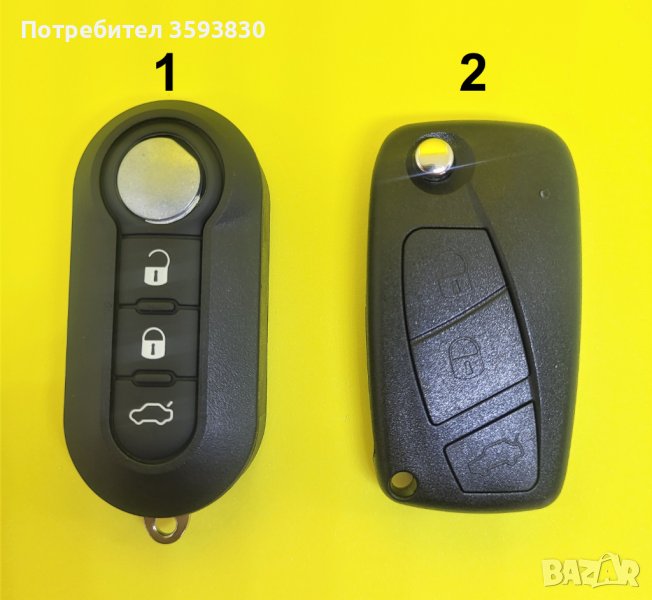 Кутийка за ключ за Фиат, Ситроен, Пежо, Ланча, снимка 1