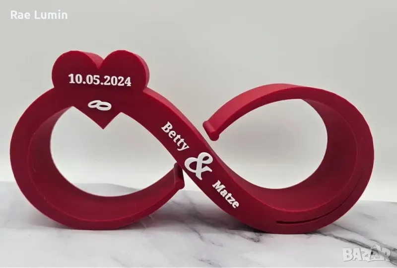 Infinity love с ваши имена и дата, снимка 1