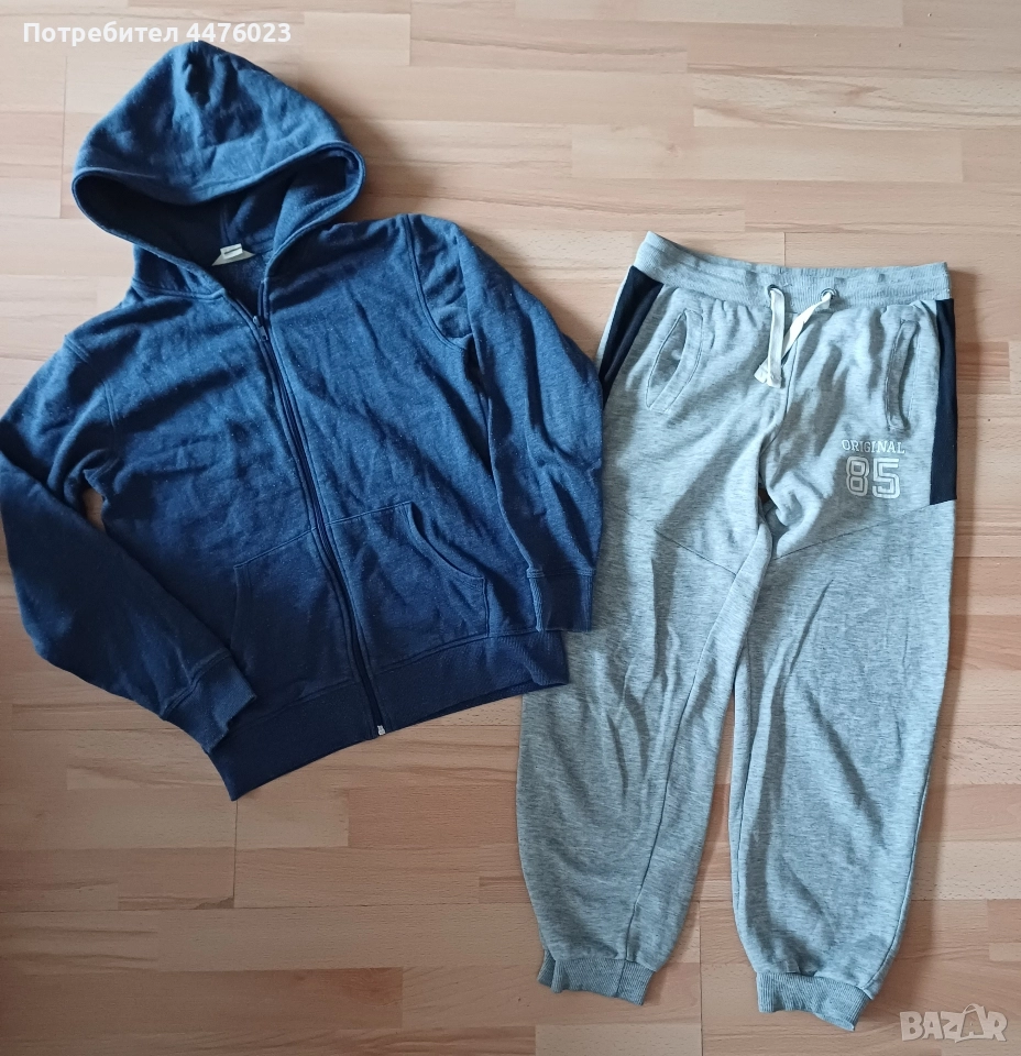 Спортни дрехи, суичър с качулка и долнище за възраст 12-14г, снимка 1