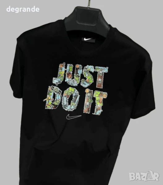 Черна мъжка тениска Just do it, снимка 1