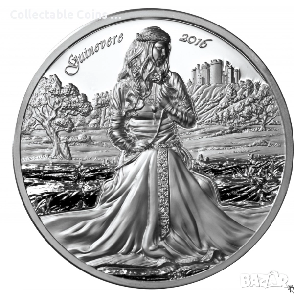 сребърна монета 2 oz Гуинивър 2016, снимка 1