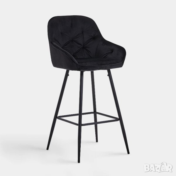 Комплект бар столове тип щъркел, височина 108 см C-U-BS-0087BL, снимка 1