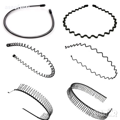 Сет от 6 броя метални мъжки диадеми , снимка 1