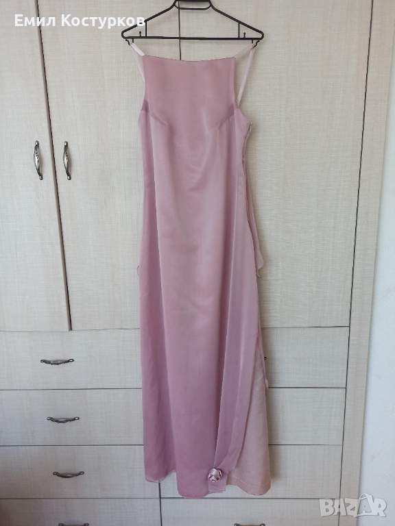 Продавам дълга официална рокля - нежно розов цвят, снимка 1