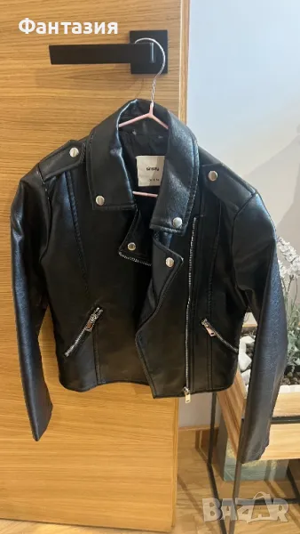 Черно кожено яке Sinsay, снимка 1