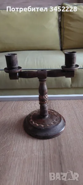 свещник от дърво , снимка 1