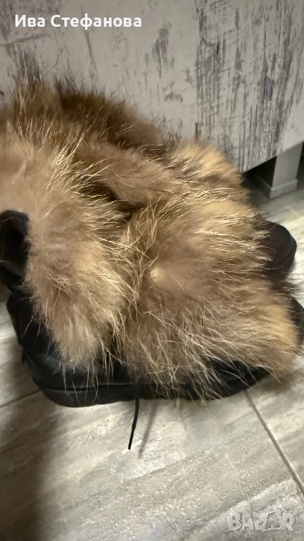 Разкошни боти естествена кожа естествен богат косъм от лисица  номер 39, снимка 1