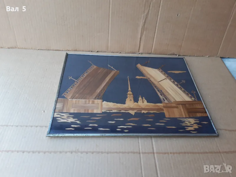 Картина , пано САНКТ ПЕТЕРБУРГ , Нева , Адмиралтейство СССР, снимка 1