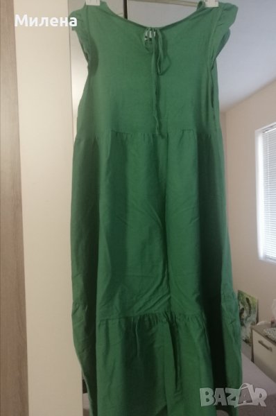Зелена миди рокля, снимка 1