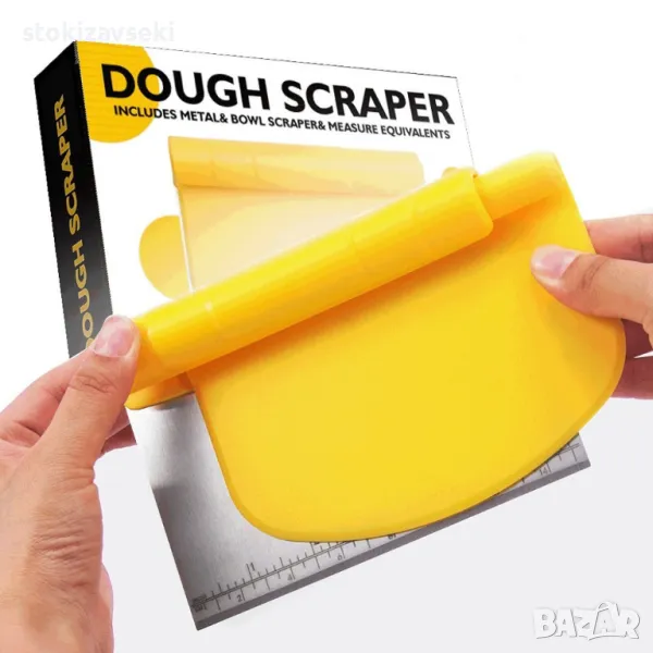 Комбиниран н о ж 2 в 1 за рязане на тесто с мерителна таблица , снимка 1