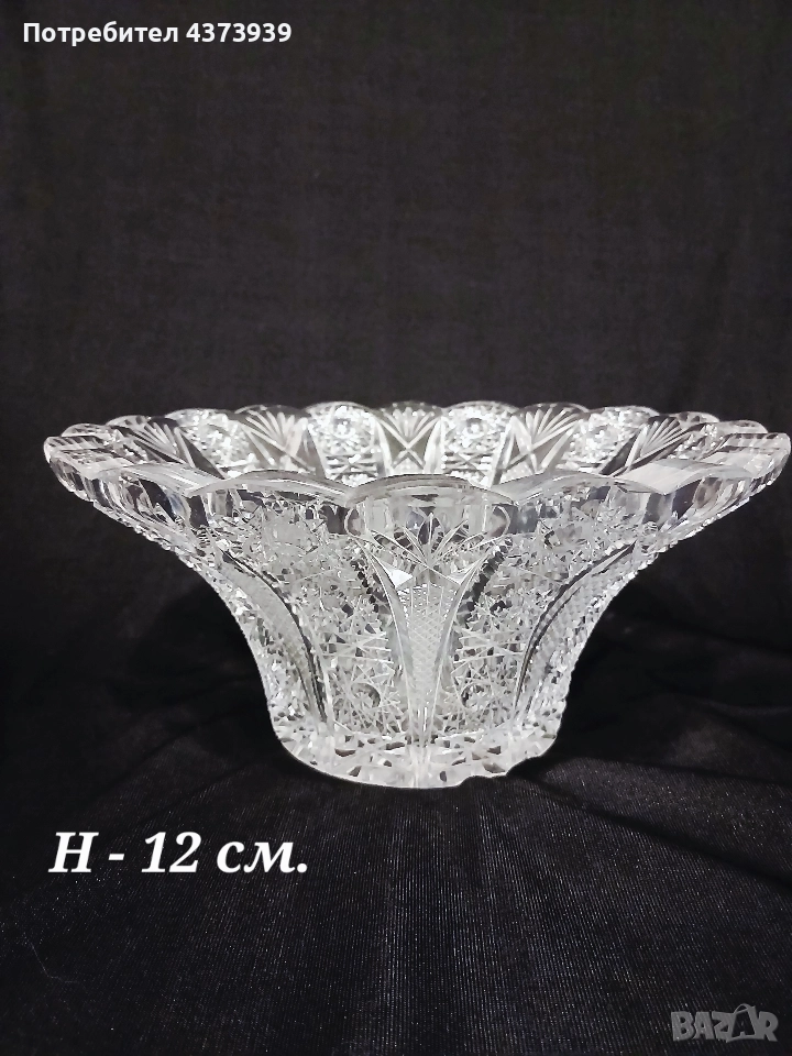 Фруктиера от оловен кристал, снимка 1