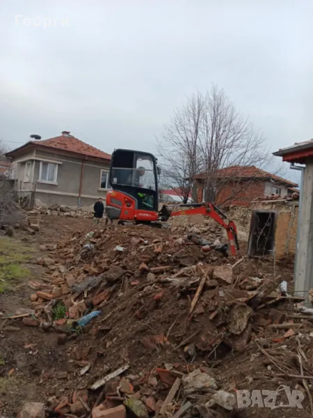 Услуги  с  мини  Багер  и  Самосвал, снимка 1