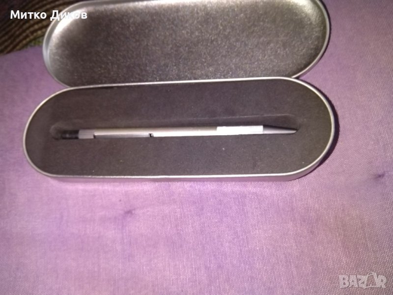 химикалка метална  нова №5 в кутия метална подаръчна, снимка 1