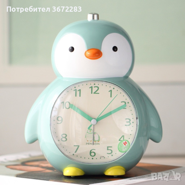 Детски часовник, нощна лампа Пингвин 14cm*18cm*10cm, снимка 1