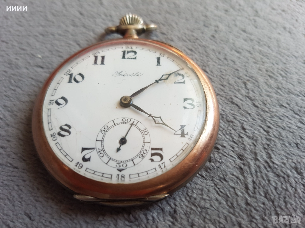 Джобен часовник сребърен швейцарски , снимка 1