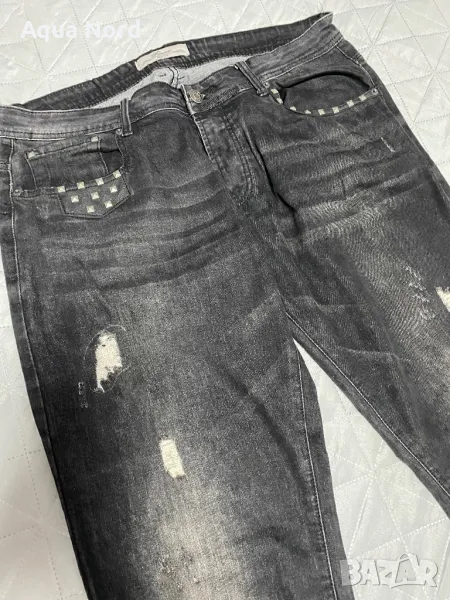 Черни дънки за едър мъж ХЛ-ХХЛ + пуловер подарък, снимка 1