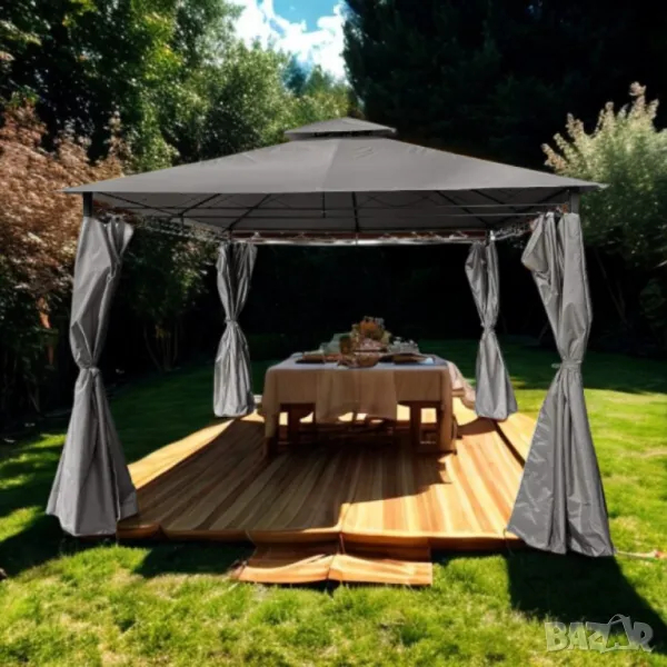 Шатра MUHLER  – Просторна, стабилна и стилна защита за вашето открито пространство., снимка 1