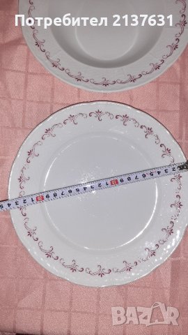 ПОРЦЕЛАНОВ Комплект ЧИНИИ  Nataliе Thun Чехословакия  - 18 броя , снимка 5 - Чинии - 42409363