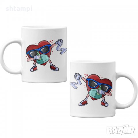 Комплект чаши за влюбени Masked Heart Маскирано Сърце