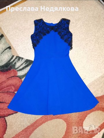 Дамска синя рокля, размер М