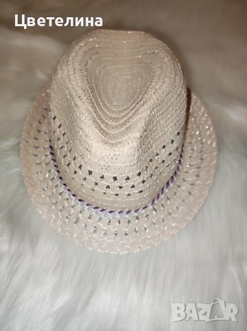 Дамска сламена шапка за плаж в розово , снимка 3 - Шапки - 42634037
