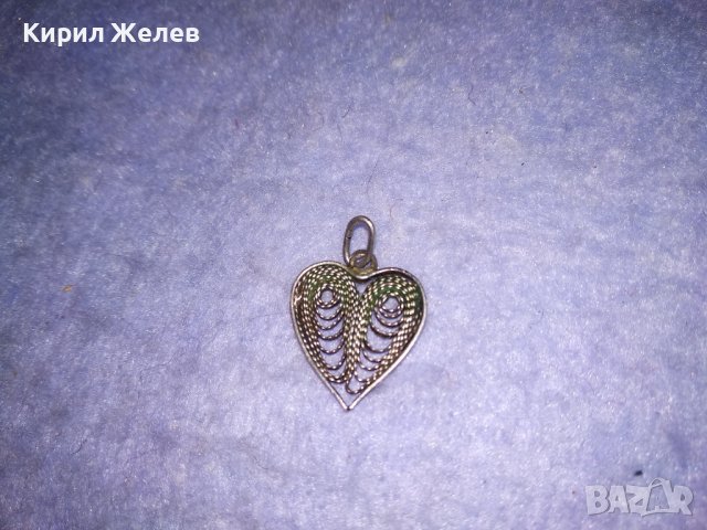 СТАРИННО СРЕБЪРНО ФИЛИГРАННО СЪРЧИЦЕ МАЙСТОРСКА РЪЧНА ИЗРАБОТКА 36132, снимка 8 - Антикварни и старинни предмети - 39640000