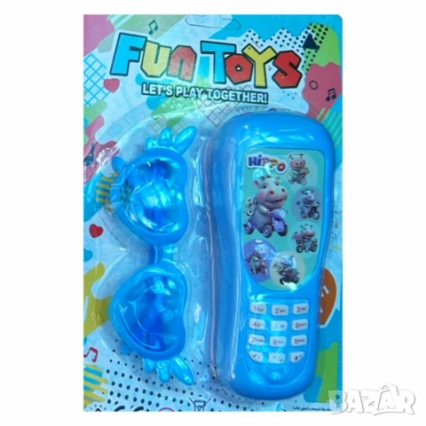 Детска музикална играчка – мобилен телефон с аксесоар очила, снимка 2 - Други - 50948236