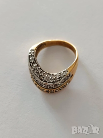 *златен пръстен 42921-3, снимка 4 - Пръстени - 22366961