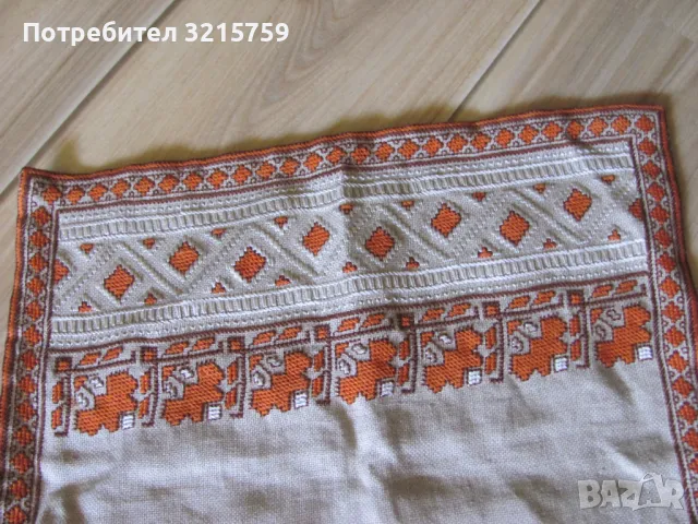 Винтидж ръчно бродирано каре, покривка, 73х40см., снимка 2 - Декорация за дома - 50421345