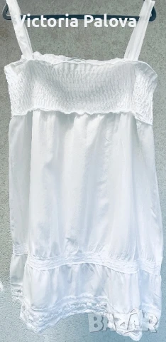 Бял топ за плаж ANGELA DAVIS, снимка 6 - Корсети, бюстиета, топове - 51026767