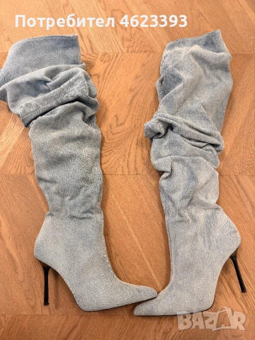 Дънкови ботуши Zara, снимка 3 - Дамски ботуши - 53573690