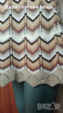 Туника в бежово и златисто🍀❤M/L,L🍀❤арт.4050, снимка 5 - Блузи - 35733850