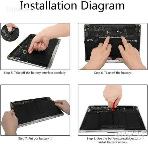 HASESS A1466 батерия за MacBook Air 13 инча, A1405, A1496, A1369, A1466, A1377, снимка 5 - Батерии за лаптопи - 50314650