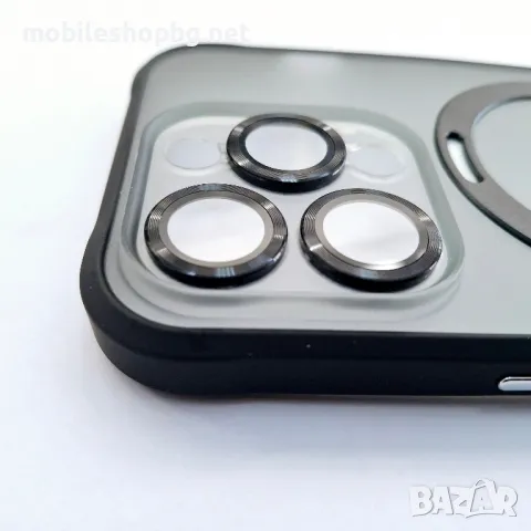iPhone 15 Pro кейс MagSafe матов с опция стойка, снимка 3 - Калъфи, кейсове - 49906288
