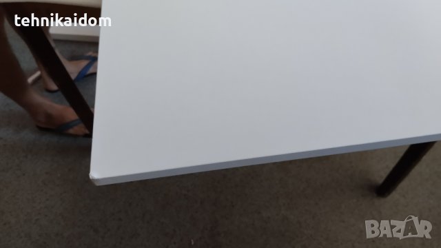 Бюро HOMCOM компютърно бюро 110 x 50 x 76 см бяло с 3 забележки, снимка 6 - Бюра - 41408003