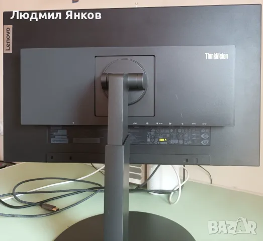 Монитор: Lenovo ThinkVision P24H-2L (23.8 инча), снимка 3 - Монитори - 55770376