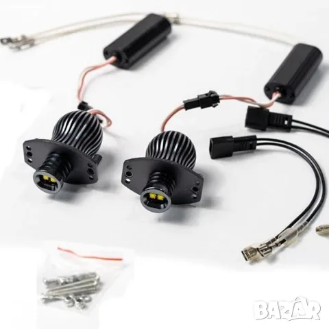 LED диоди за ангелски очи BMW E90 E91 комплект 2 броя, снимка 4 - Аксесоари и консумативи - 55864682