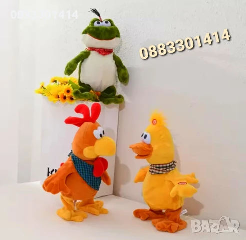 Плюшен Петел Пее и танцува Танцуващо пиле , снимка 5 - Музикални играчки - 50632303